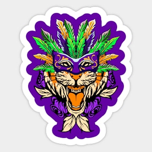 Mardi Gras 2022 Tee Year Of The Tiger Chinese Character Mask Sticker